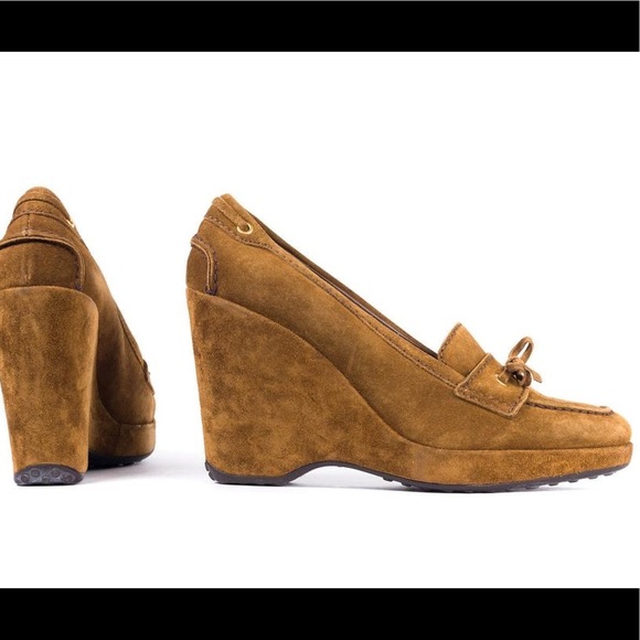 The Original Car Shoe Shoes - Car Shoe by Prada Brown Shoes Wedge Loader Sz 39